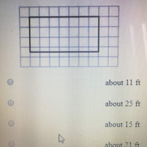 Estimate the perimeter of the figure the length of one side of each square represents 1 ft