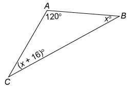 Me !  what is the measure of angle b in the triangle?  enter you