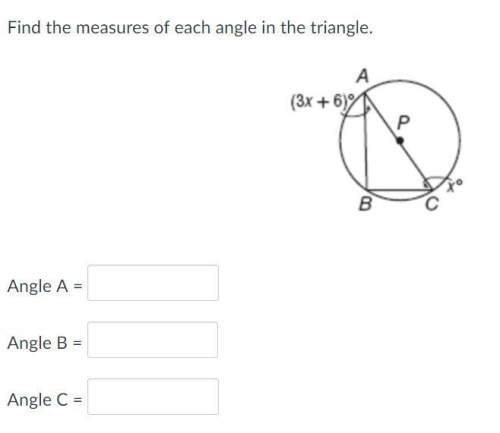 Find the measures of each angle in the triangle.