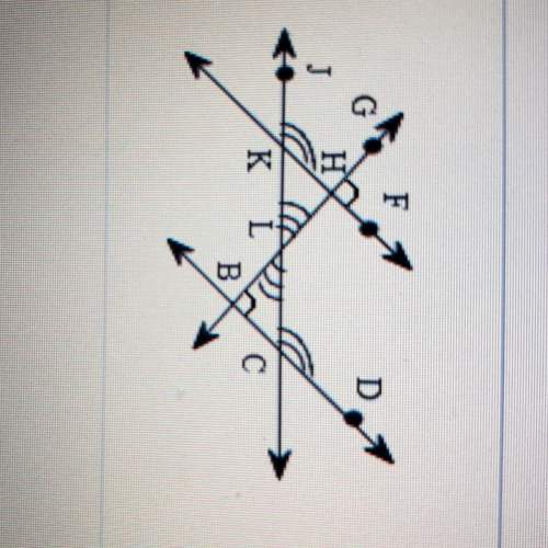 Use this diagram to the right to complete the statement if m angle ghf= 73 then m angle lbc= &lt;