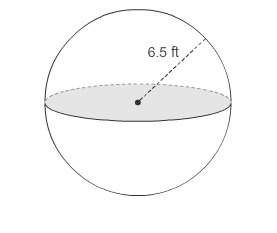 Plsss !  what is the exact volume of the sphere?  56.3⎯⎯π ft³ 274.625π