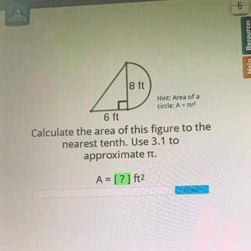 Calculate the area of this figure to the nearest tenth. use 3.1 to approximate