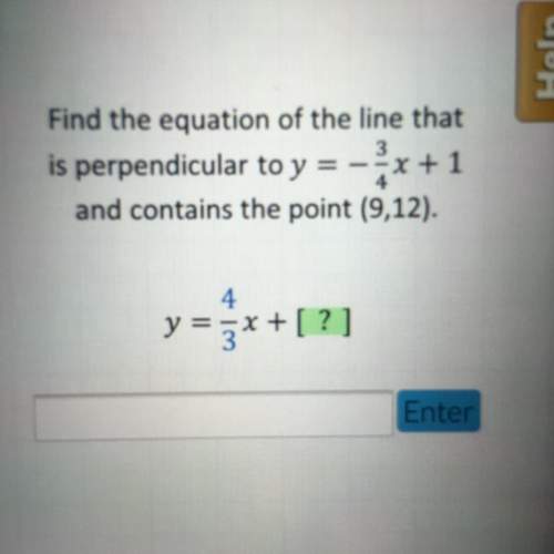 Find the equation of the line that is perpendicular to y. plz