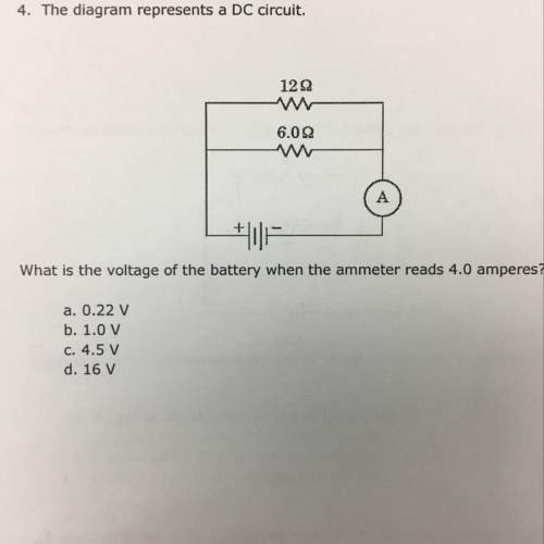 What is the voltage of the battery when the ammeter reads 4.0 amperes?