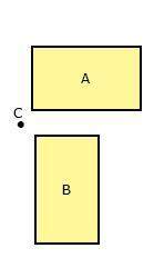 Figure b is a rotation of figure a about point c. which of the following is true?