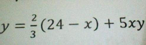 Find the value of y when x = -10/3, if
