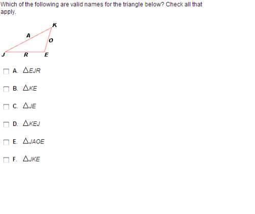 Which of the following are valid names for the triangle below? check all that apply.