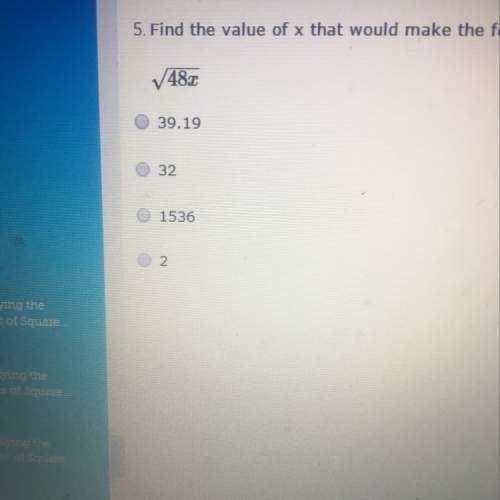 Ineed an answer ! the question says find the value of x that would make the following expression eq