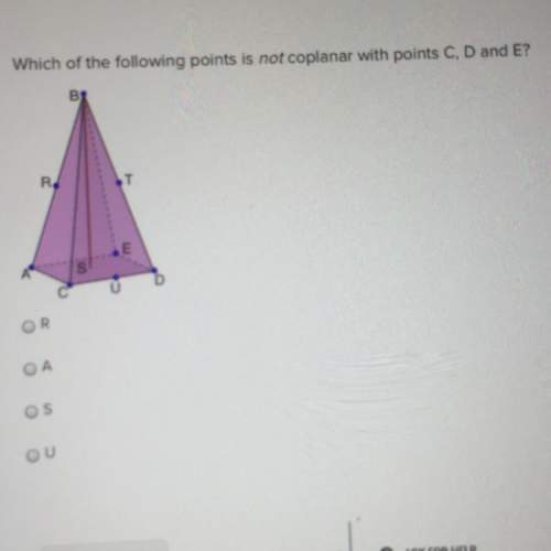 Which of the following points is not coplanar with points c, d and e?