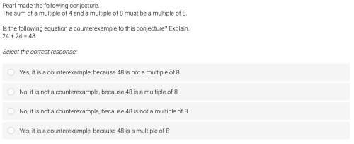 Perl made the following conjecture. the sum of a multiple of 4 and a multiple of 8 must be a m
