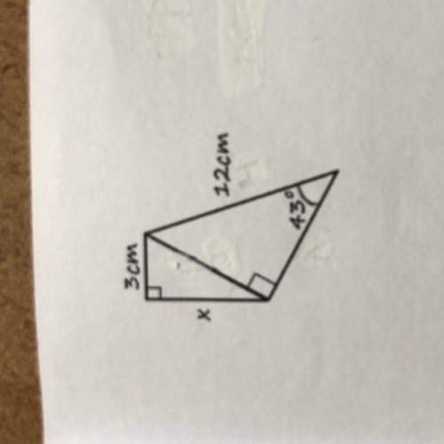 The diagram below shows two connected right angled triangles. find the length of the side marked x