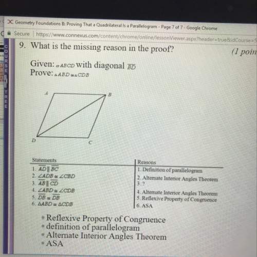 What is the missing reason in the proof?