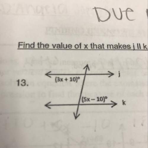 Find the value of x that makes j ll k.