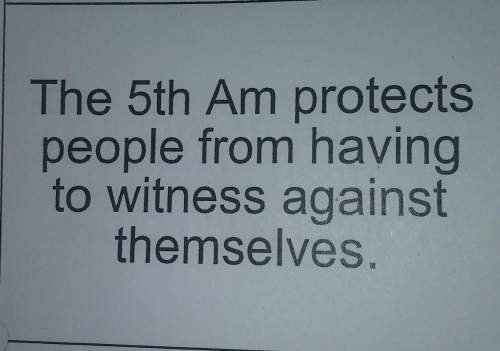 The fifth amendment protects people from having to witness against himself this is called