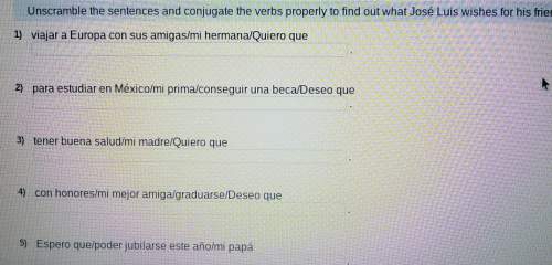 Unscramble the sentences and conjugate the verbs