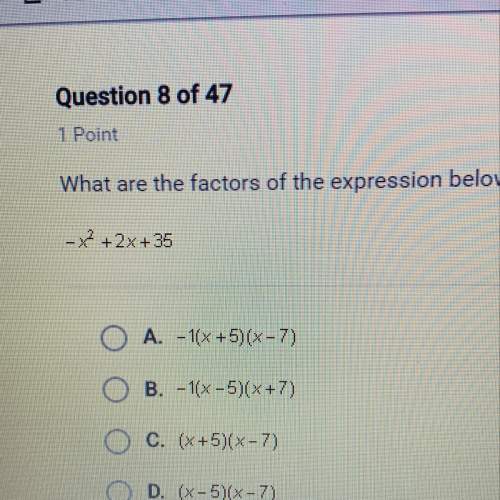 What are the factors of the expression below? -x+2x+35