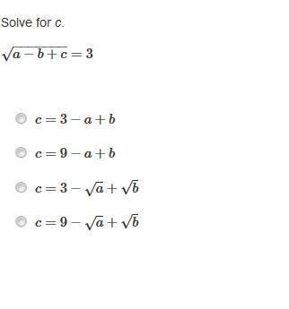 Solve for c. solve for x. solve for c. solve for x.