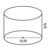 Find the exact volume of the cylinder.