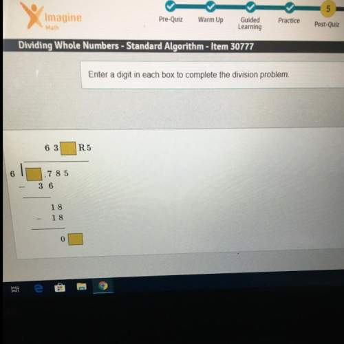 Enter a digit in each box to complete the division problem. clearch 63 r5 7