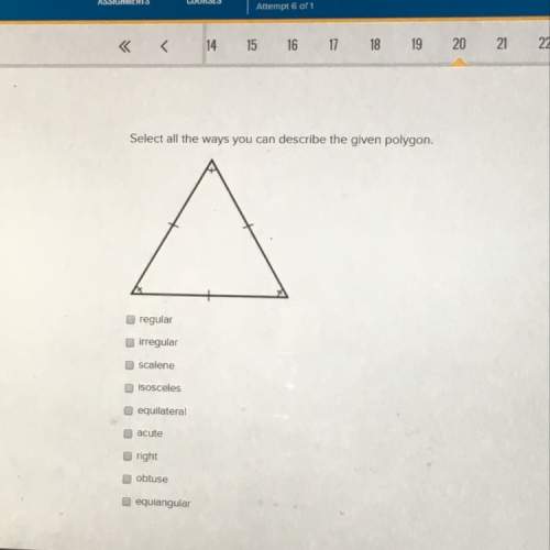 Select all the ways yo can describe the given polygon