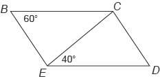 Bcde is a parallelogram. what is the measure of ∠bec?