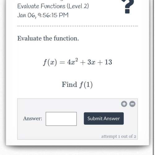 Evaluate the function, find f(1)