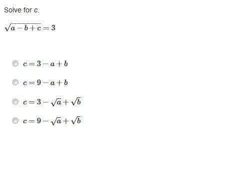 Solve for c. solve for x. solve for c. solve for x.