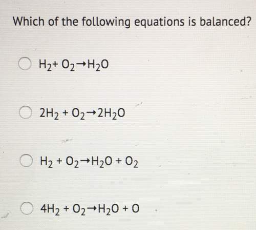 Which of the following equations is balanced?
