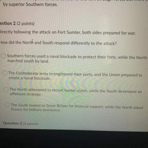 How did the north and south respond differently to the attack
