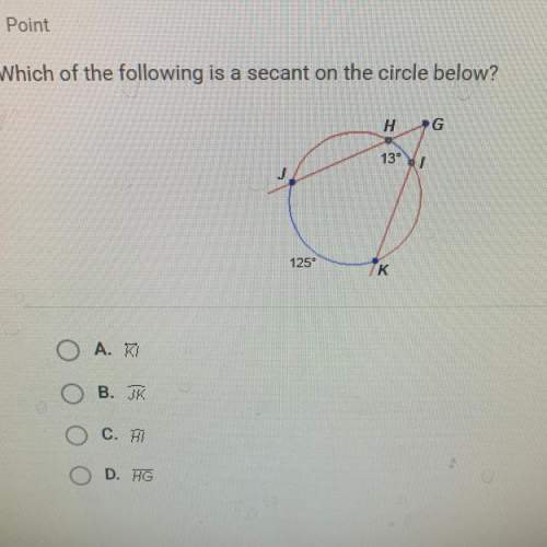 Which of the following is a secant on the circle below?