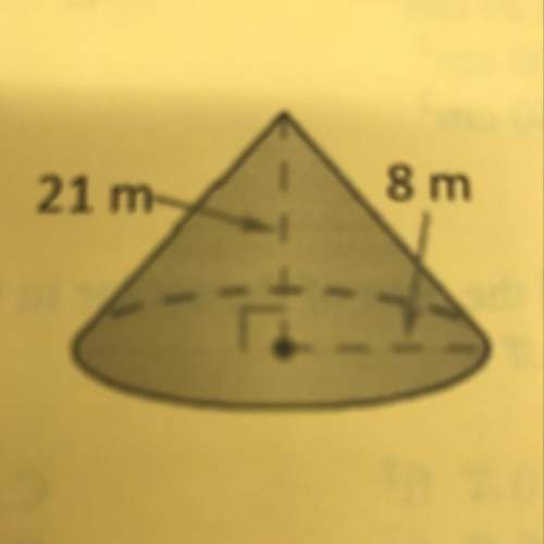 Find the volume of the cone in terms of pie.