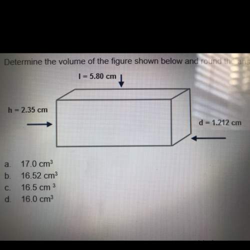 Determine the volume of the figure shown below and round the answer to include the correct number of