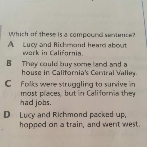Which of these is a compound sentence?
