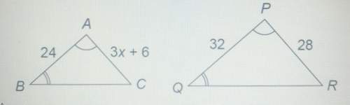 Use the following image to answer the questions.a). how are the triangles similar? space just