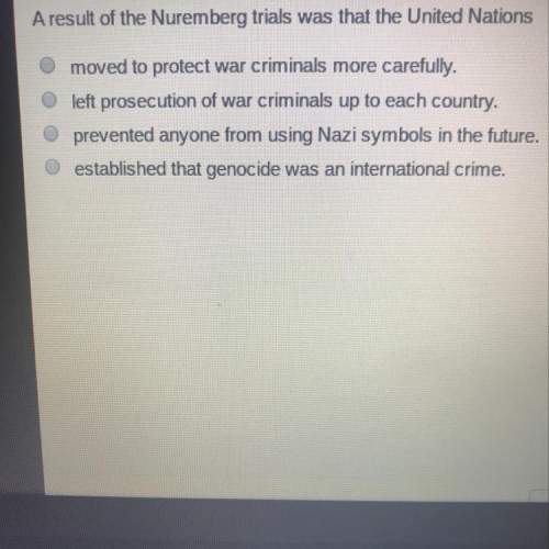 Aresult of the nuremberg trials was that the united nations