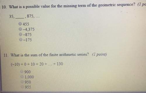 1. what is the possible value  2. what is the sum of the finite arithmetic series