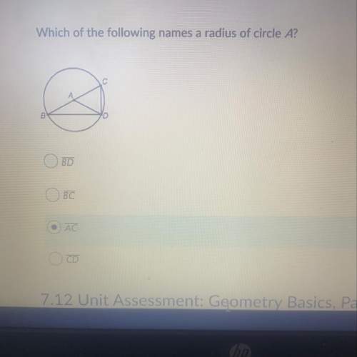 Which of the following names a radius of circle a?