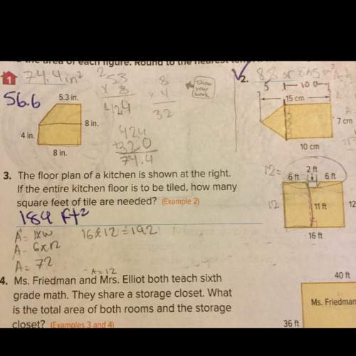 Can you with number 3 ? how do you get 189 ft squared?