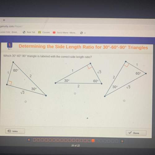 Which 30°-60°-90° triangle is labeled with the correct side length ratio?  60° 60°