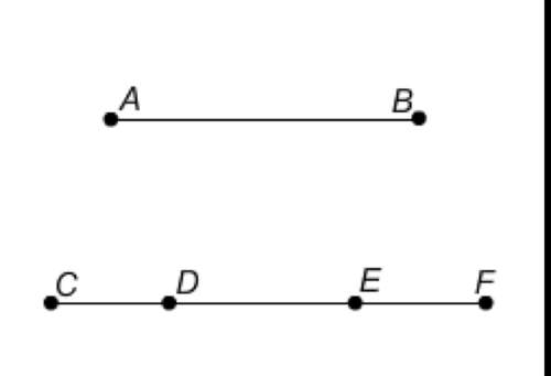 In the figure, cd = ef and ab = ce. complete the statements to prove that ab = df. cd +
