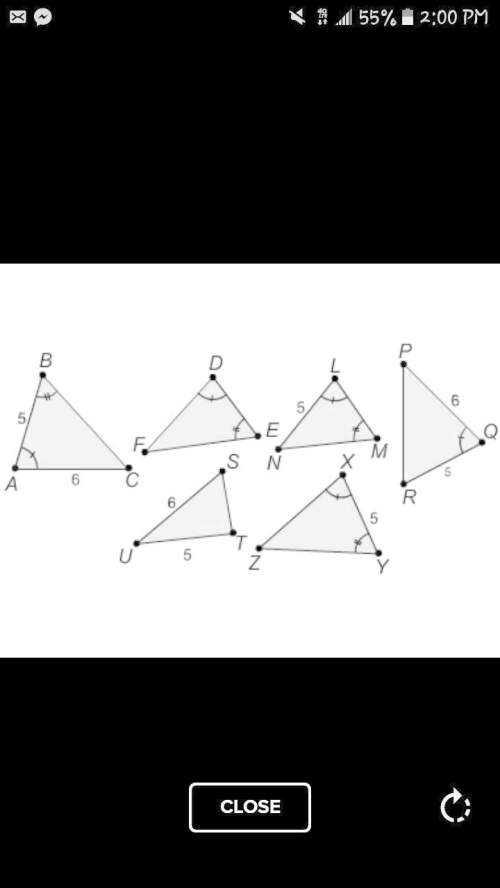 The pair of triangles that are congruent by the sas criterion is? a. bac &amp; utsb. ba