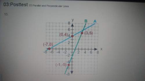 What is the slope of a line perpendicular to line b?  a. -5/2 b.-5/3 c.-2/5