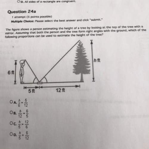 The figure below shows a person estimating the height of tree by looking at the top of the pls pls