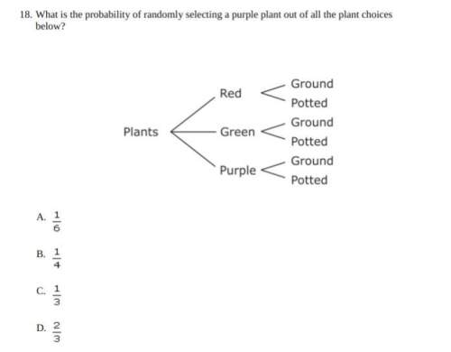 What is the probability of randomly selecting a purple plant out of all the plant choices below?
