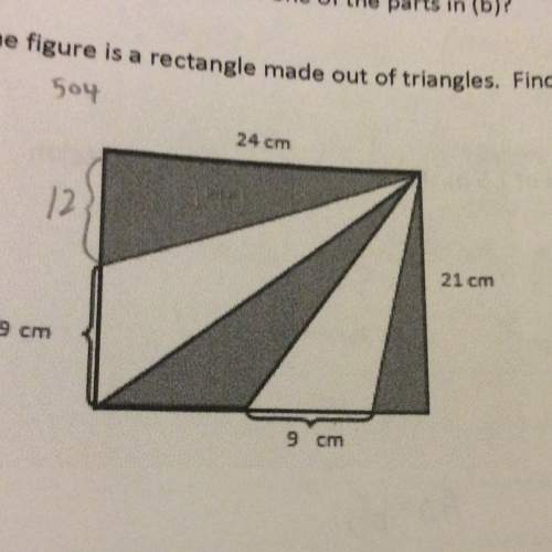 Find the area of the shaded region .