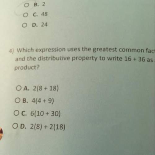 Which expression uses the greatest common factor and distributive property to write 16+38 as a produ
