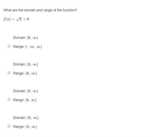Correct answer only !  what are the domain and range of the function?  f(x)