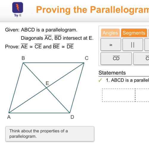 Given a parallelogram abcd. diagonals ac and bd intersect at e. we have to prove that ae is congruen