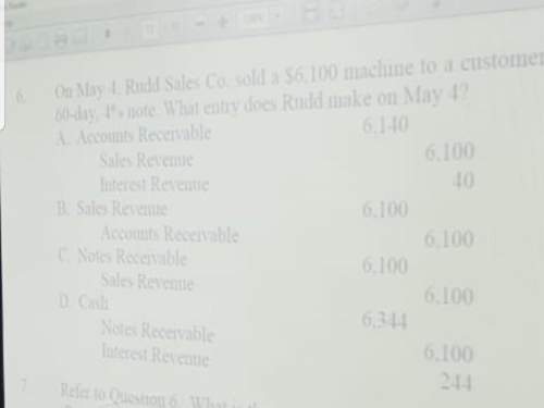 Srry for the poor quality but question reads that that company sold a machine worth $6 100, the cust