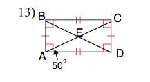 The question asks: "for rectangle abcd and square abcd, find the missing indicated angle measures."